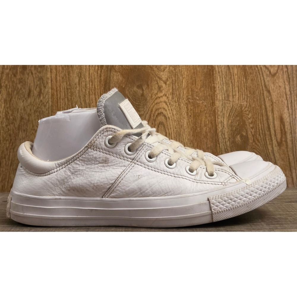Converse Madison Leather Lace Up Shoes Sneakers Womens Size 9 White